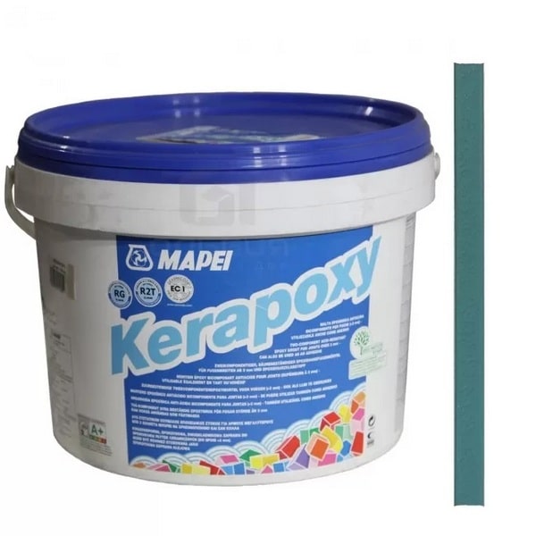4517110 Mapei Kerapoxy шовный заполнитель на эпоксидной основе №171 бирюзовый 10 кг. 1 zatirka_mapei_kerapoxy_171_biruzovyi_10kg