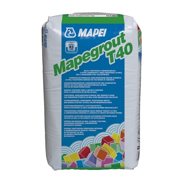 134625 Mapei Mapegrout T-40 безусадочная быстротвердеющая ремонтная смесь 25 кг. 1 mapei-mapegrout-t40