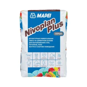 106025 Mapei Nivoplan Grey Plus цементный состав для выравнивания 25 кг.