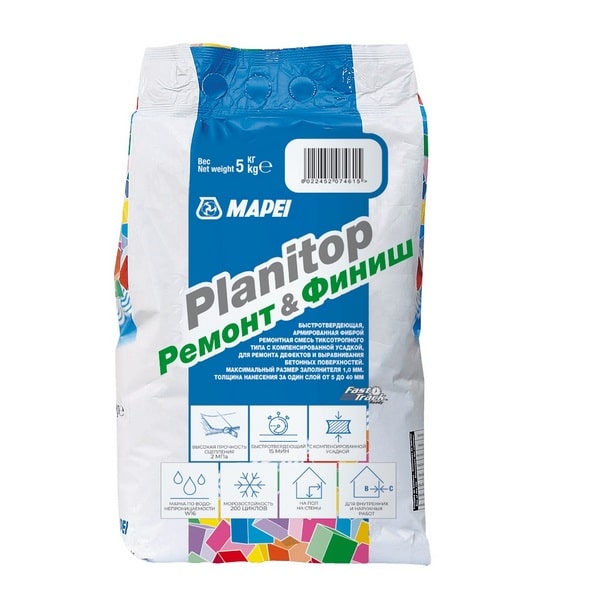Mapei Planitop Ремонт & Финиш быстротвердеющая армированная ремонтная смесь 5 кг. 1 mapei-planitop-rf-5kg
