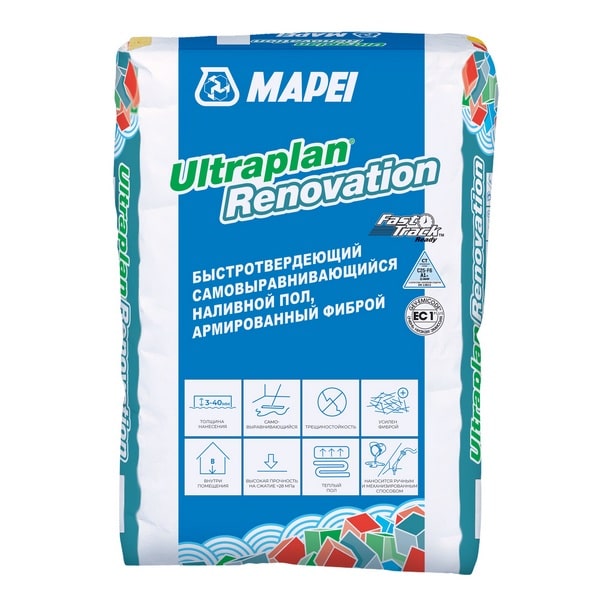 124323 Mapei Ultraplan Renovation быстротвердеющий самовыравнивающийся наливной пол 23 кг. 1 mapei-ultraplan-renovation