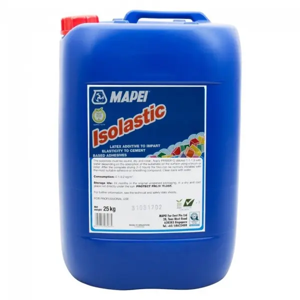 0971225 Добавка Mapei Admix I (Isolastic) латексная для цементных клеев 25 кг 2 mapei-isolastic-25kg