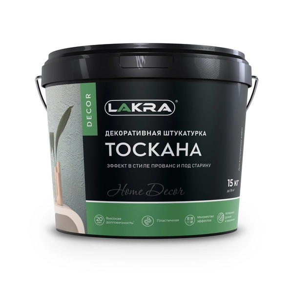 9592918 Декоративная штукатурка с эффектом прованс ЛАКРА ДЕКОР Тоскана 15кг 1 9592918-dekorativnaya-shtukaturka-effect-provans-lakra-decor-toskana-15kg-gsse