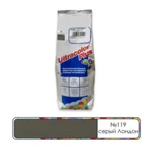 6011902A Mapei Ultracolor Plus шовный заполнитель на цементной основе №119 Серый Лондон 2 кг.