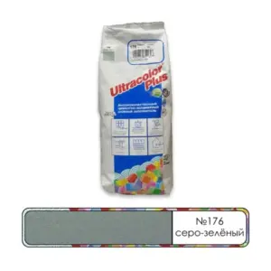 60017602A Mapei Ultracolor Plus шовный заполнитель на цементной основе №176 Зелёно-серый 2 кг.