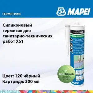 3BW012042R Мапеи XS1 №120 Черный герметик силиконовый 300мл