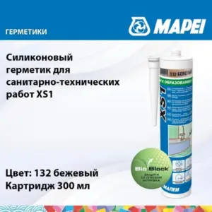 3BW013242R Мапеи XS1 №132 Бежевый герметик силиконовый 300мл