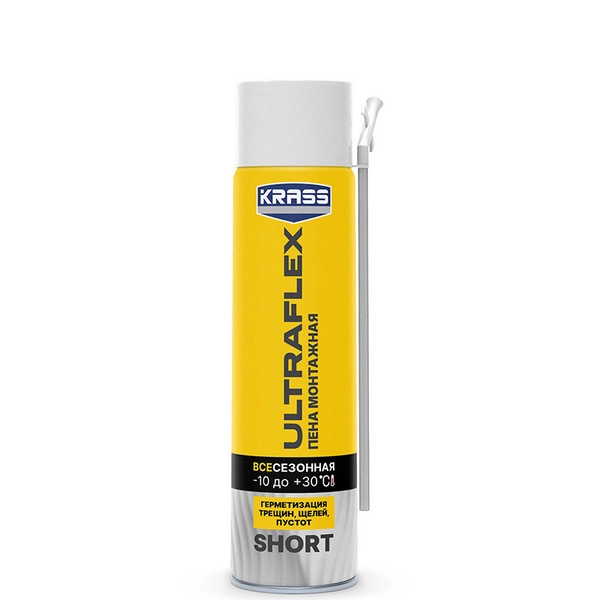 9593853 Пена монт KRASS ULTRAFLEX Short Всесезонная 0,35л Россия