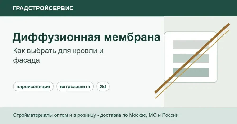 Схема выбора диффузионной мембраны для кровли и фасада